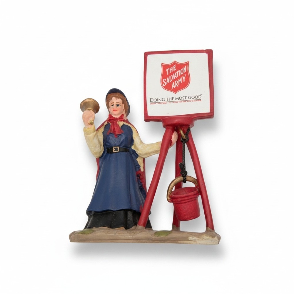 Christmas Village Display Salvation Army Bell Ringer Figurine 2011 Holiday Decor